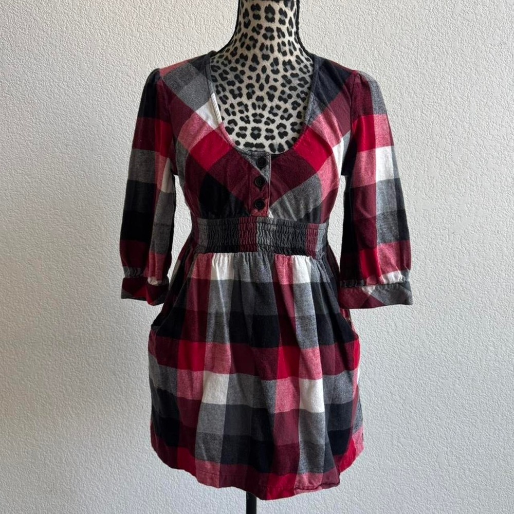 Decree plaid multicolored flannel top